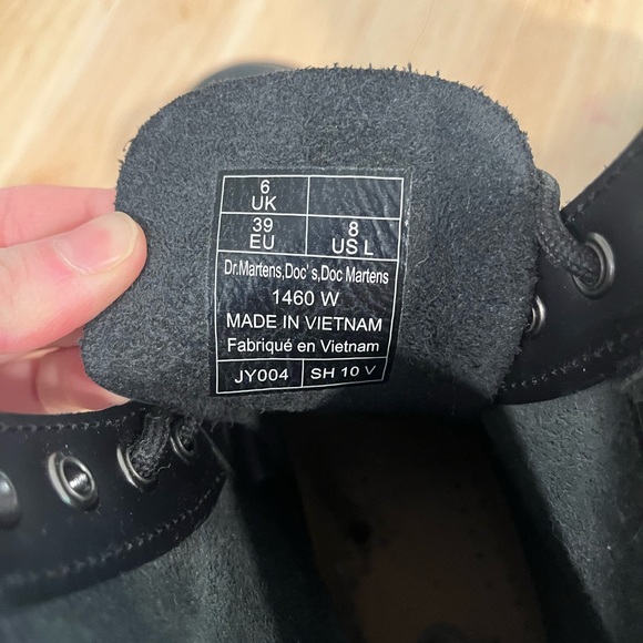 Dr. Martens Black Boots with Yellow Stitching - Picture 5 of 5